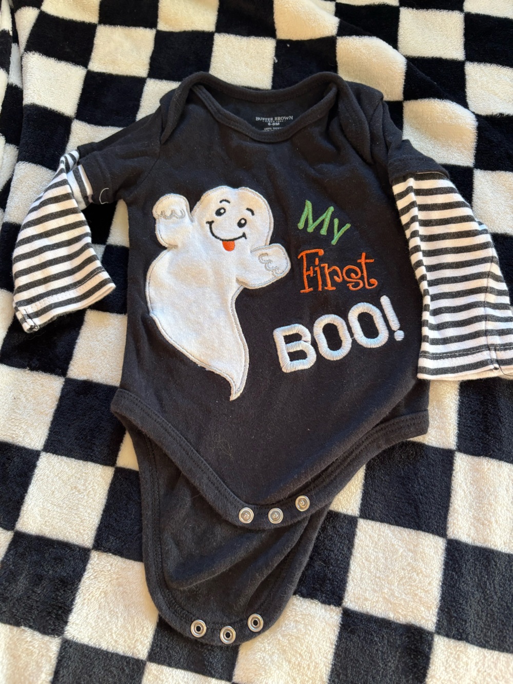 6/9 month Halloween diaper shirt